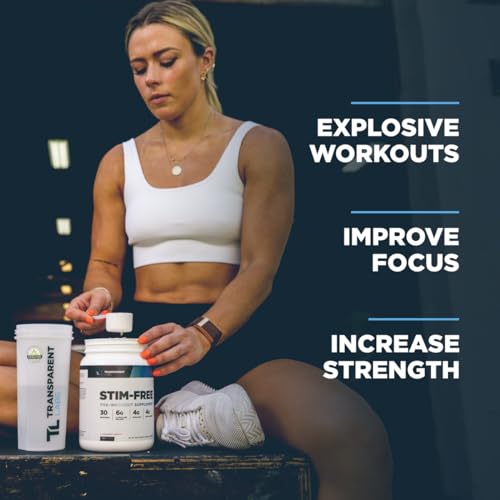 Image of Transparent Labs Stim-Free Pre-Workout - Caffeine & Stim Free Pre Workout Powder for Men and Women with Beta Alanine Powder, Citrulline Malate, & elevATP - 30 Servings, Blue Raspberry