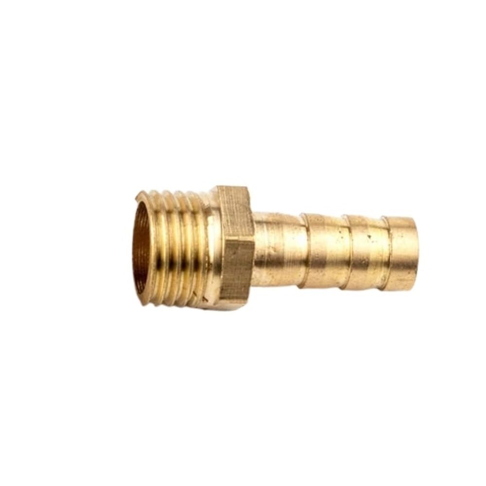 Threaded Hose Connector， Brass Pipe Fitting, 1/8 1/4 3/8 1/2 1inch BSP Male Connector Joint Copper Coupler Adapter(10MM*1INCH)