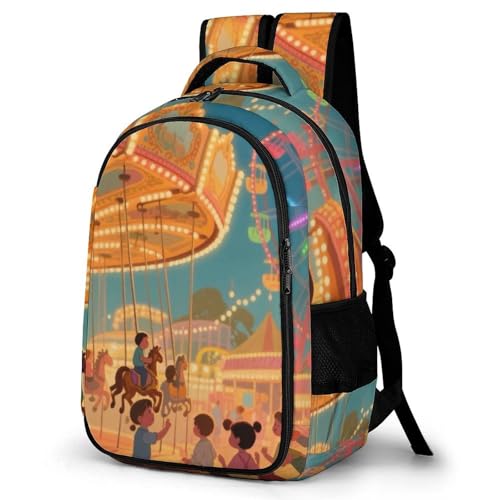YHNNH Night Amusement Park Backpack
