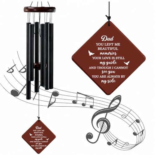 Image of Memorial Sympathy Gifts for Loss of Dad, 36 inch Memorial Wind Chimes for Loss of Father Sympathy Gift, Bereavement Gifts for Loss of Father, Windchimes in Memory of Dad, for Garden, Patio Decoration
