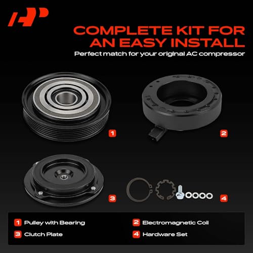 A-Premium A/C Compressor Clutch Kit Compatible with Honda Accord 2003-2007, Odyssey 2005-2007, Pilot, Ridgeline & Acura MDX, TL by A-Premium - Image 3