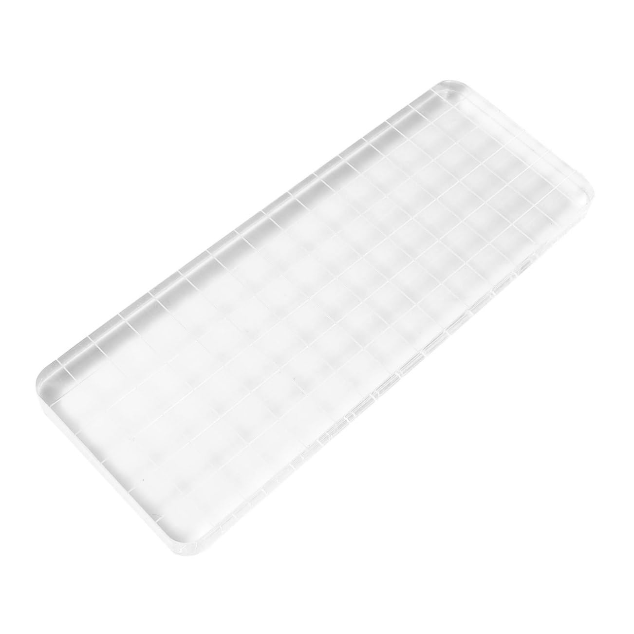 HAPINARY High Transparency Acrylic Stamping Blocks Stamps for Journaling Grid Lines and Comfortable Handle