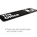 The Office: Easy to Mount Informative Plastic Sign with Symbols, 9x3 Sign 2-Pack (Black)