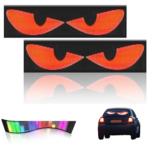 Luces LED de ojos de diablo programables y flexibles para parabrisas de coche 5