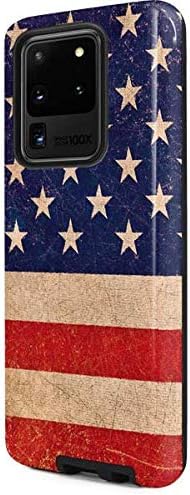 Skinit Pro Phone Case Compatible with Galaxy S20 Ultra 5G - Distressed American Flag Design