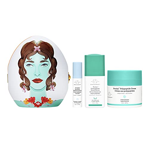 Drunk Elephant About Face Skin Kit – Anytime Skin Care Set. Protini Polypeptide Cream 50ml, Protini Powerpeptide Resurf Serum, 15ml, B-Hydra Intensive Hydration Serum, 8ml. Nourishing Skin Care