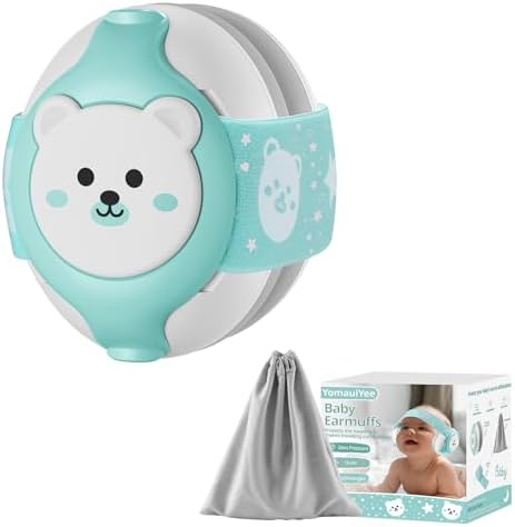 Baby Headphones,Bear Infant Ear Protection Noise Cancelling Headphones for Infants 0-36 Months,Baby Travel Essentials with Carrying Bag Infant Earmuffs for Sleep/Airplane/Outdoor