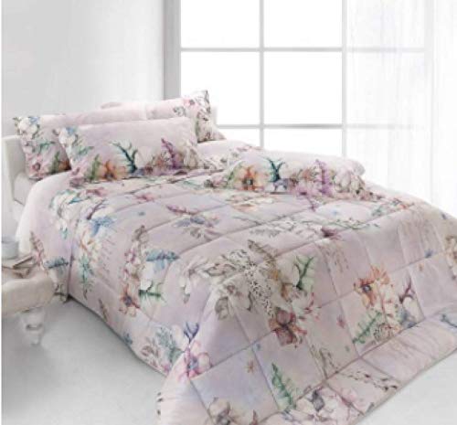 Misura: 260x260 cm Gabel Trapunta Invernale Matrimoniale Medelene Rosa Incanto