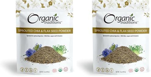 Amazon.com: Organic Traditions Sprouted Chia and Flax Seed Powder ...