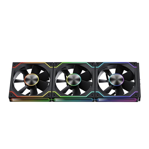 Image of Ant Esports ShiftFlow 3-In-1 120mm ARGB Stackable Fan Kit with Forward /Reverse, Speed Control Switch and Wire Free Daisy Chain - Black