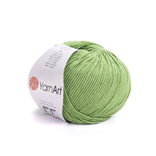 Image of YarnArt Genius Soft Cotton Acrylic Blend Yarn - Amigurumi, Crochet and Knitting -%55 Cotton-45% Acrylic, Craft Yarn for Kids and Adults Garments, Baby Items and Accessories, 174 yds / 50 g