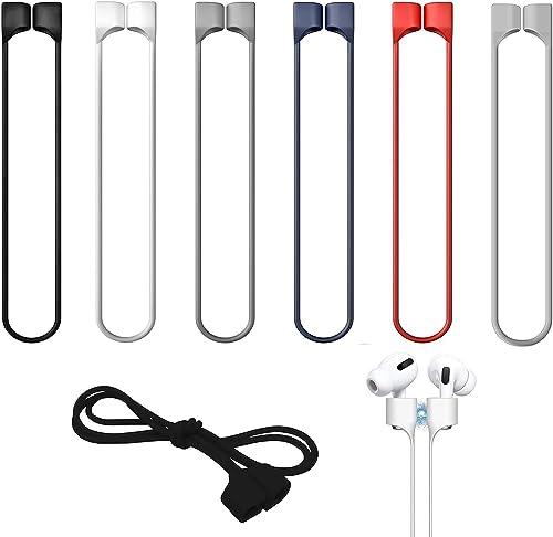 -audifonos-y-bocinas, Electronics Paquete de 6 Correas Magnéticas para Airpods, Cordón antipérdida para AirPods, Silicona Suave Auriculares Deportivos Correa Anti Pérdida, Accesorios...