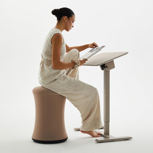Image of TopJob AnyDesk Nest Pro Sit Standing Desk, Portable Folding Stand Desk with Hidden Wheels, Computer Workstations, Home Use, Couch Side Table, Bedside Table, Kitchen Prep Table, Cordless (Mist)