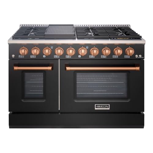 Akicon OH-JK48A1-BC 48 Inch Freestanding Gas Range - 6.7 Cu. Ft. Double Rapid Convection Gas Oven thumb #1