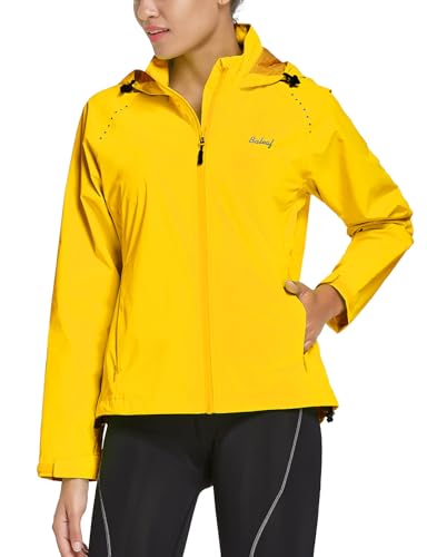 baleaf Jaqueta feminina de chuva para corrida, impermeável, corta-vento, leve, ciclismo, inverno, re