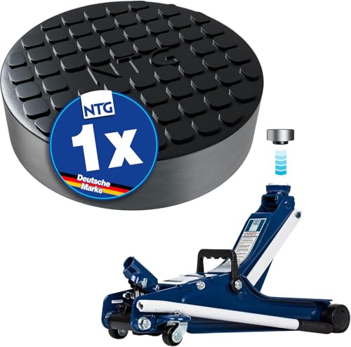 NTG Gummiauflage für 2 to Wagenheber | für Verschiedene Modelle | mit Extra Aufnahme auf der Rückseite, sicherer Halt | Power PAD | Wagenhebergummi | Auflage Wagenheber | Jack pad (Flach 1 Stück)