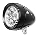 OnIUeZky Bike Vintage Headlight 6LED Bicycle Retro Front Light Cycling Fog Safety Night Lamp with 160 Degrees View Angle Black..