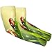 Insect Ladybugs UV Sun Protection Arm Sleeves, Green Leaves Gardening Sleeves with Thumb Hole Farm Cooling Arm Sleeves for Women Men