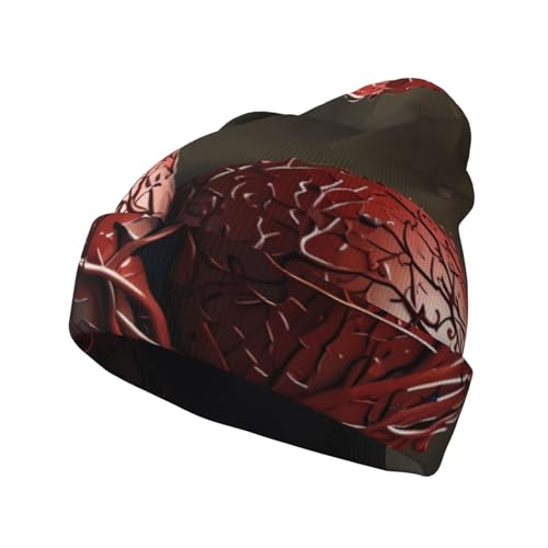 WZYCWB Gorro de punto con diseño de corazón lleno de ti, cálido y cómodo, resistente al viento y transpirable para estaciones frías, color negro
