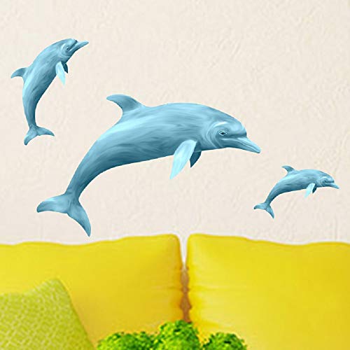 Vinilos Decorativos 3 Piezas Dolphin Removible 12x23in miniatura 3