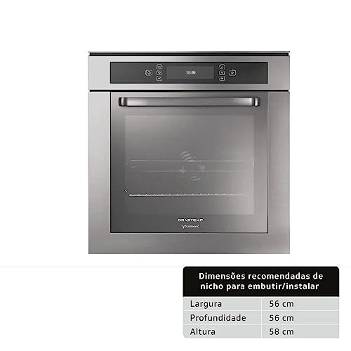 Forno Elétrico de Embutir Brastemp 67L Inox BO260-220V