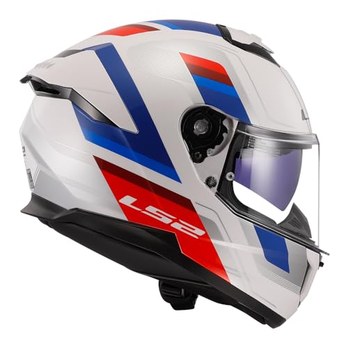 Capacete Ls2 Stream II FF808 Vintage Branco/Azul/Vermelho - 60/L