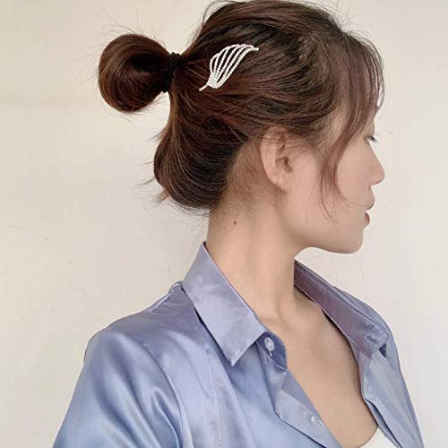 Miniatura 6 de 1 par de alas de ángel de cristal clip para el cabello con diamantes de imitación pasadores para el cabello de boda, pieza de pelo nupcial para