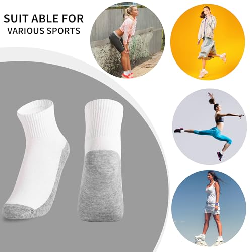 Image of Loucey 12-18 Packs No Show Socks Invisible Socks Men Women Cushioned Low Cut Ankle Sock for Running Gym Hiking (6-9 Pairs)