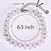 CHCCOYE 5x8mm Natural Healing Gemstone Bracelet – Handmade Yoga Beaded Bracelet, Stress-Relief Crystal Jewelry for Men & Women (White jade)