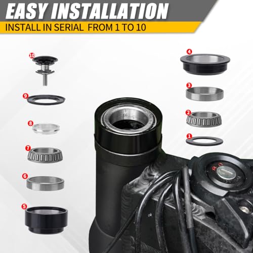 Image of Upgraded Roller Fork Bearing Kit for Sur Ron Light Bee X /S Segway X160 X260, Upgraded Pivot Bearing Assembly OEM Motorcycle Headle Bearings Spacer Replacement Set (Headset Fork Bearing Kit)