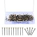 Produktbild SUNYOK 150Pcs Bildernägel 25mm Stahlnägel für Bilder Betonnägel Stahlbildernägel Messing Kopfstifte Gehärtet Nägel Wand Bilder Aufhängen Set mit Kunststoff Aufbewahrungsbox für Wandmontage Bilderrahme