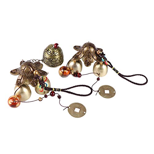 Haiabei 3 Pcs Lucky Wind Chimes Feng Shui Wind Bell Vintage Dragon Bell Hanging Windchimes Bell Fengshui Bell for Good Luck Home Garden Patio Yard Balcony Hanging Charm Wind Chime Blessing Decoration