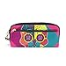 Produktbild für Student Boy Girl Pen Briefpapier Tasche Spaß bunte Schädel Blume Reißverschluss Tasche Geldbörse große kosmetische Make-up Tasche Bleistift Fall