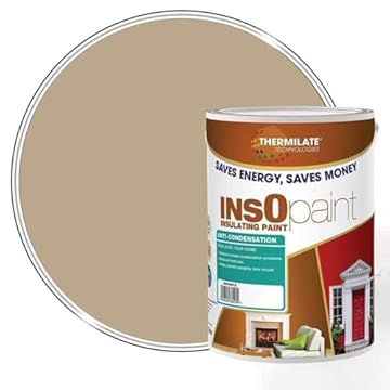 InsOpaint Advance Energy Saving Paint Sandstone 5L – Tough Acrylic Emulsion for Walls & Ceilings – Weatherproof, Anti Condensation & Mould Resistant – Eco-Friendly Thermal Insulation Coating
