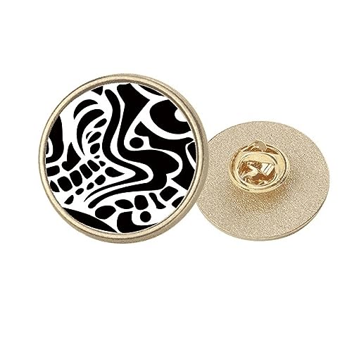 Broche ronde totem égyptien en métal doré pour sublimer votre robe noire en soirée mondaine