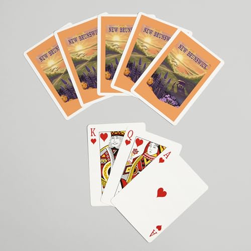 Lantern Press New Brunswick, Naipes Poker 52 cartas miniatura 7
