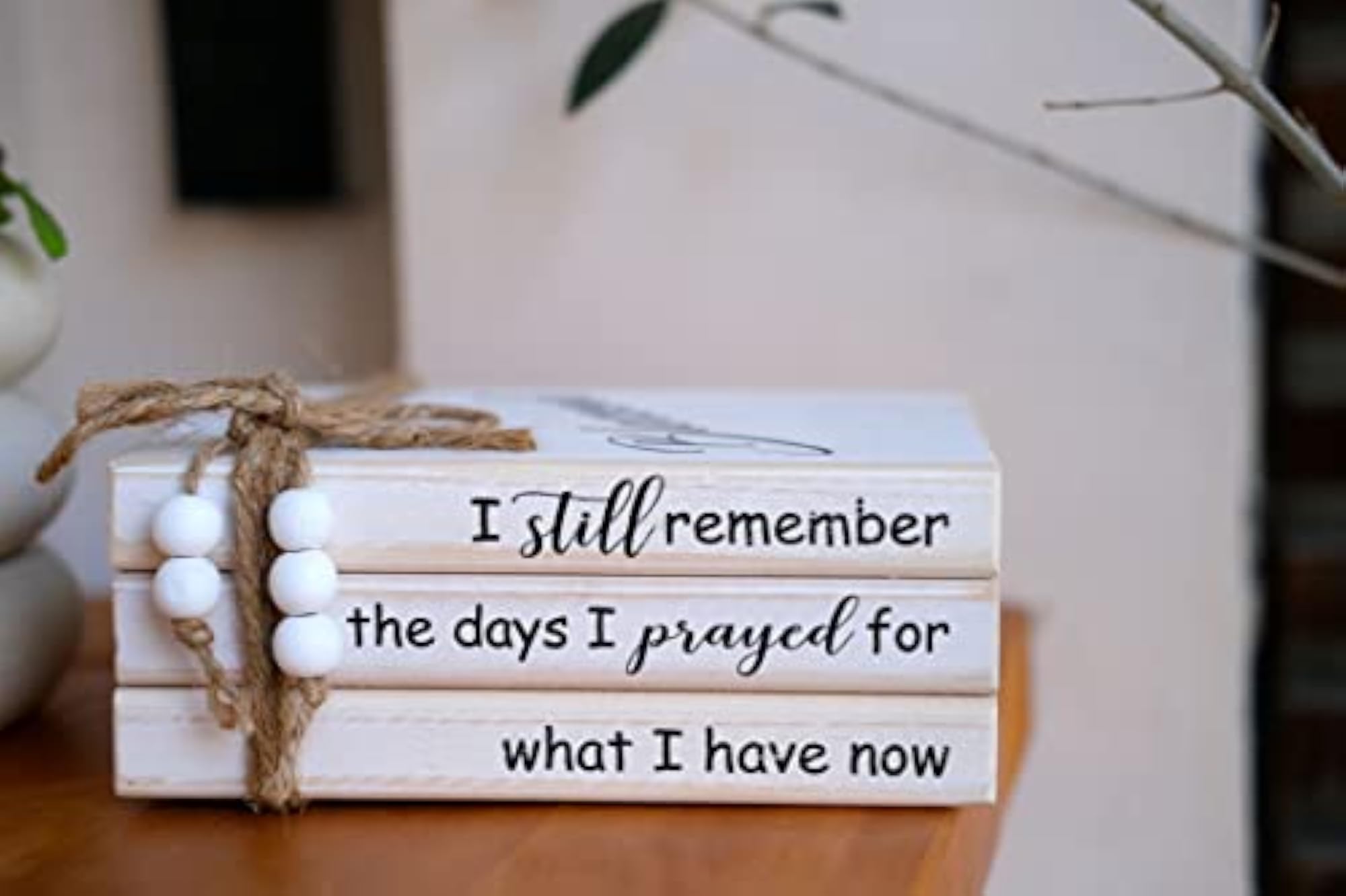 Wooden Decorative Books Stack for Coffee Table