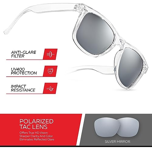 Image of Retro Rewind Polarized Sunglasses for Women Men - UV400 Classic Square Vintage Shades Trendy Unisex Sun Glasses