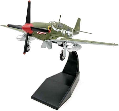 Miniatura 5 de yuanpulalala 1 72 US P51 Mustang modelo de avión de combate de la Segunda Guerra Mundial terminada colección de exhibición de simulación estática
