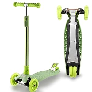 Kick Scooter Kids Scooter 3 Wheel Scooter, 4 Height Adjustable Pu Wheels Extra Wide Deck Best Gifts for Kids, Boys Girls