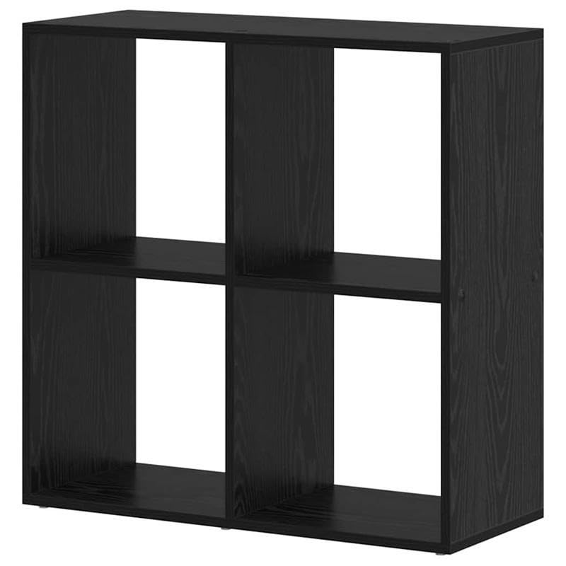 Eleganz Estantería negra de madera 69,5 x 29 x 69,5 cm - Sistema de estanterías estable para salón, oficina y más - Almacenamiento que ahorra espacio
