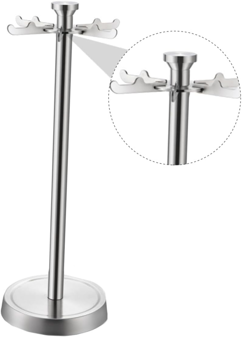 TOYANDONA Stainless Steel Kitchenwares Holder with 6 Hooks Multifunctional Utensil Rack for Shovel, Spoon, and Spatula Storage Household Kitchen Organizer