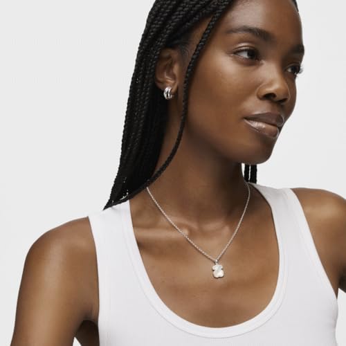 Miniatura 6 de Tous Colgante De Plata Para Mujer Con Motivo De Oso En Nácar Facetado, 1.5 Cm, Elegante Y Simple, Colección Color.