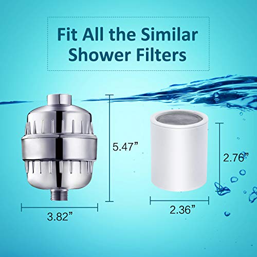 Pack Of 2, 12-Stage Replacement Shower Water Filter Cartridges With Vitamin C For Hard Water - Compatible With Universal Shower Heads And Handheld Shower - Removing Chlorine, Heavy Metals, Sulfur Odor #TOP1