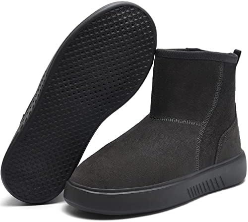 Winter Snow Boots for Women Waterproof Insulated Non Slip Outdoor Lined Suede Classic Short Mini Ankle Warm Shoes Grey Size 8.5 | Image 1