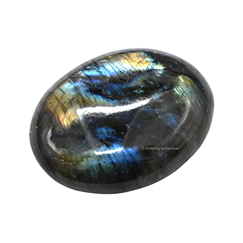 Image of Amazing Gemstone Labradorite Crystals, Healing Stones - Extra Large Palm Stone Crystals Piedra For Good Luck, Positive Energy, Meditation - Unique Stocking Stuffers, Birthday Gifts for Women, Men