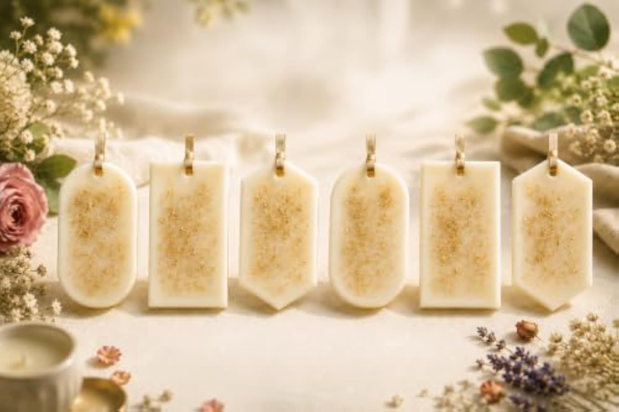 Organic Soy Wax Sachet Hanging Fragrance Tablets - 6 Pack
