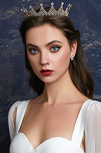 Coucoland Trouwbruid tiara prinses kristal diadeem vintage koningin kroon verjaardagskroon dames feest carnaval kostuum… - Image 7