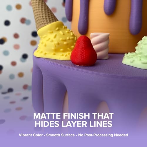 Image of Polymaker Panchroma Matte PLA Filament, Lavender Purple 1.75mm 1kg 3D Printing Filament, Formerly Polyterra Matte, Fit Most FDM 3D Printers, 1kg Spool (2.2lbs)