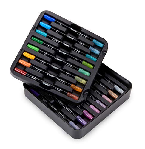 Image of Crayola Sketch & Detail Dual-Tip Markers (16ct), Adult Coloring Set, 32 Colors, Fine & Brush Tip Art Markers, For Calligraphy & Drawing